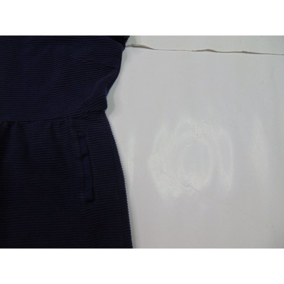 Vineyard Vines Women Size 10 Mid Length Dress Striped Corduroy Blue Short Sleeve - Picture 3 of 8